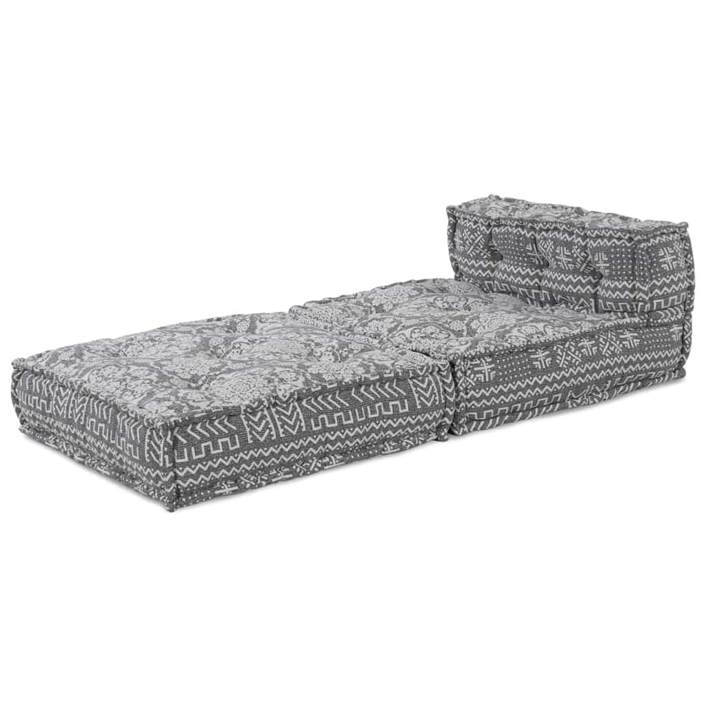 Modulsofa Geometrisk Lysegrå 70 X 70 X 54 Cm Stof