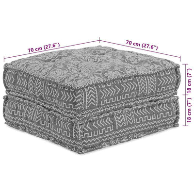 Modulsofa Geometrisk Lysegrå 70 X 70 X 36 Cm Stof