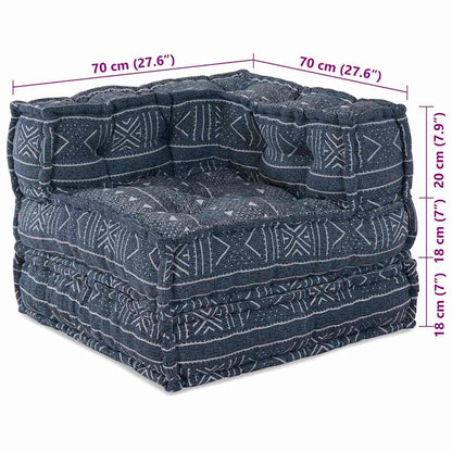 Modulsofa Geometrisk Indigo 70 X 70 X 54 Cm Stof