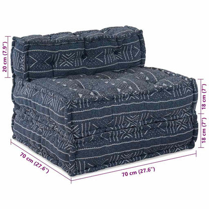 Modulsofa Geometrisk Indigo 70 X 70 X 54 Cm Stof