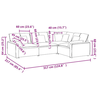Modulsofa Med Hynder Stof