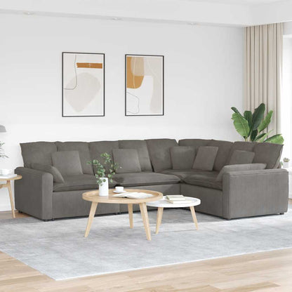 Modulsofa Med Hynder Fløjlsstof