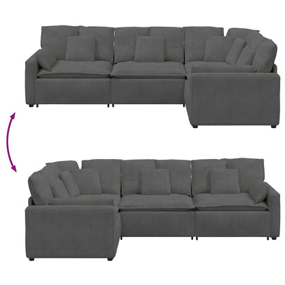 Modulsofa Med Hynder Fløjlsstof