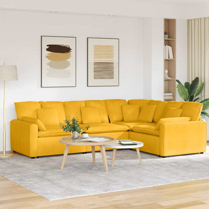 Modulsofa Med Hynder Fløjlsstof