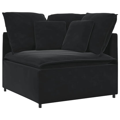 Modulsofa Med Fodskammel Og Hynder Fløjl