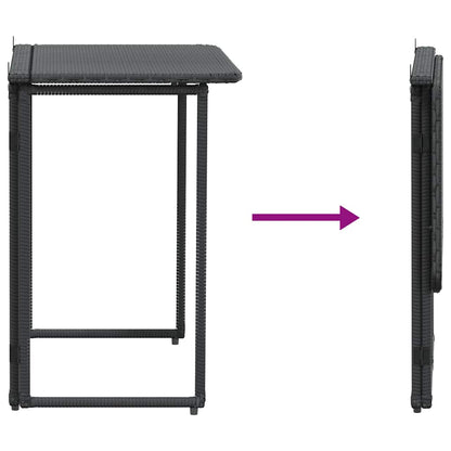 Foldbart Havebord 90X51X75 Cm Polyrattan