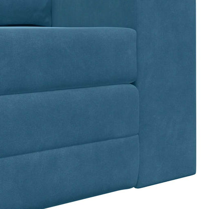 Sovesofa Blå 148 X 71 X 83 Cm Fløjl