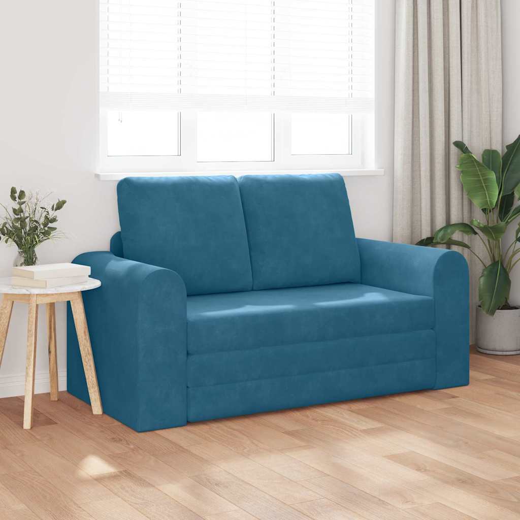Sovesofa Blå 148 X 71 X 83 Cm Fløjl