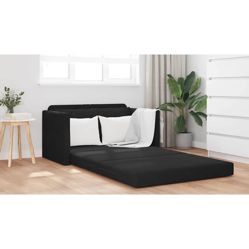 Sovesofa Sort 124 X 204 X 61 Cm Fløjl