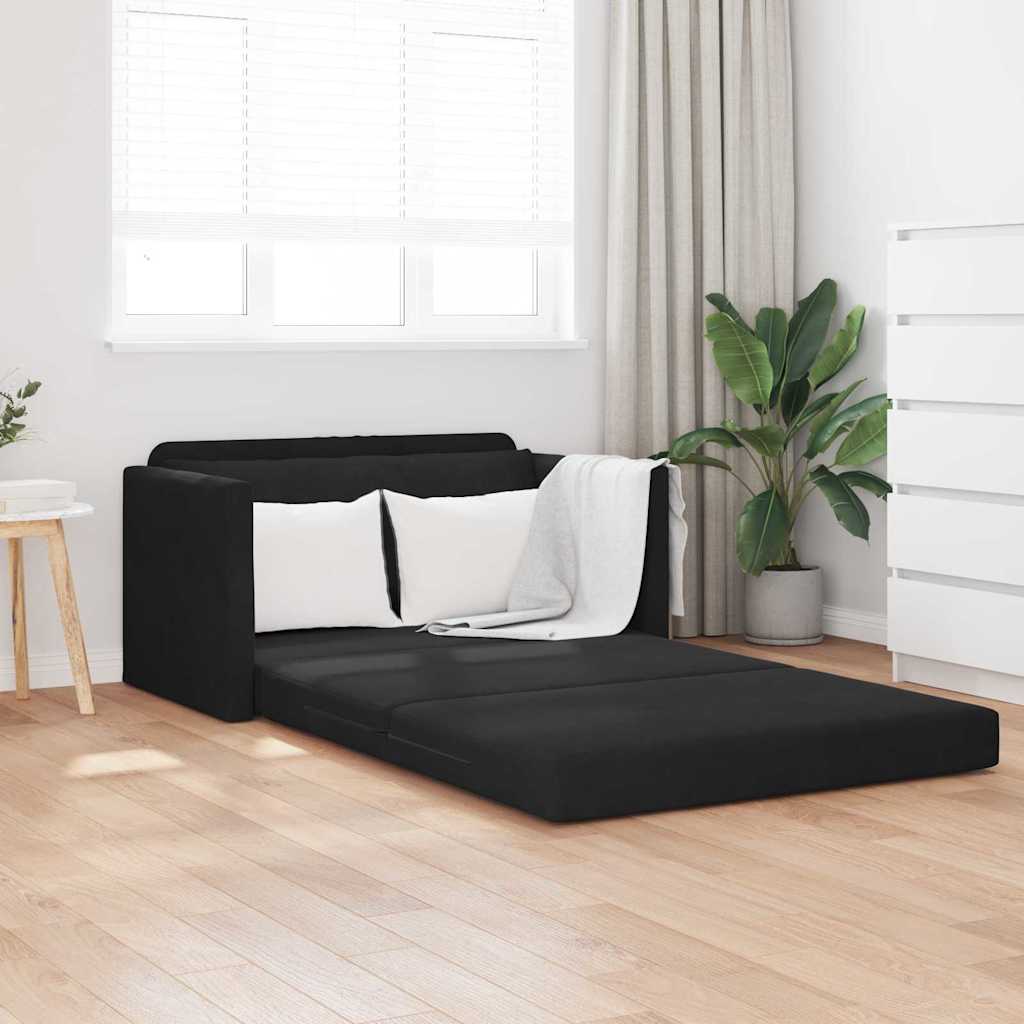Sovesofa Sort 124 X 204 X 61 Cm Fløjl