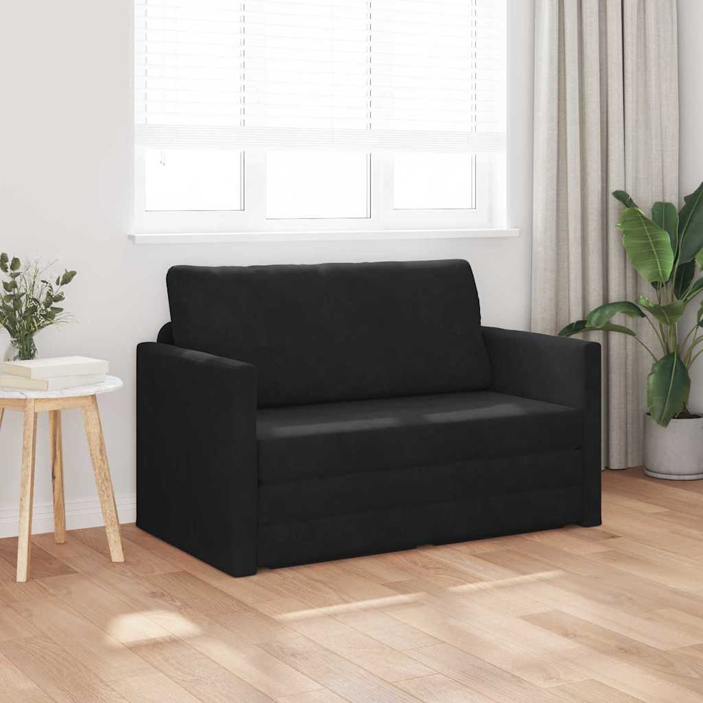Sovesofa Sort 124 X 204 X 61 Cm Fløjl