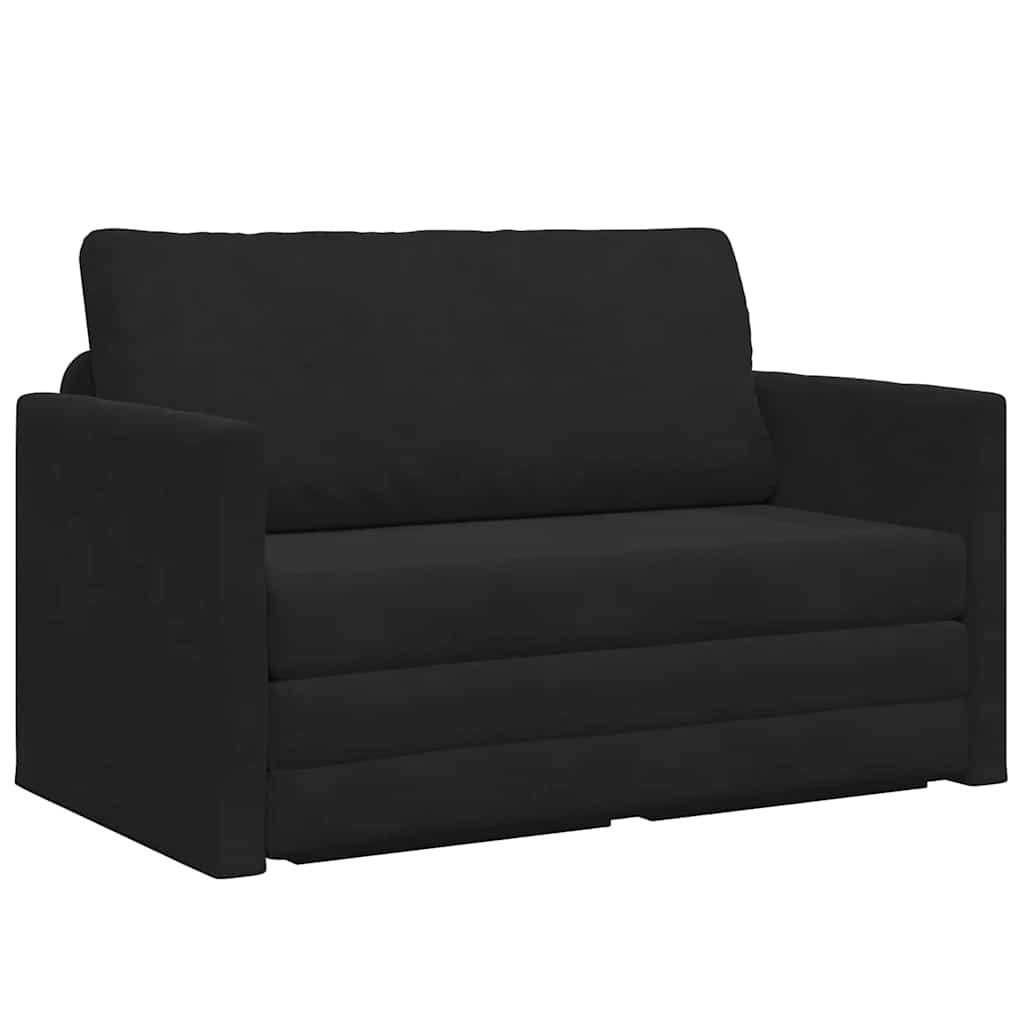 Sovesofa Sort 124 X 204 X 61 Cm Fløjl
