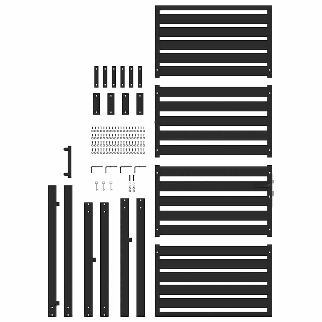 Havelåge Låsbar Aluminium Sort