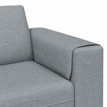 Sofa Sæt Lysegrå Stof