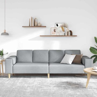 Sofa Sæt Lysegrå Stof