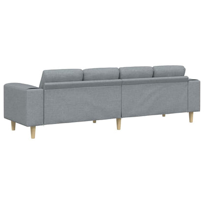 Sofa Sæt Lysegrå Stof