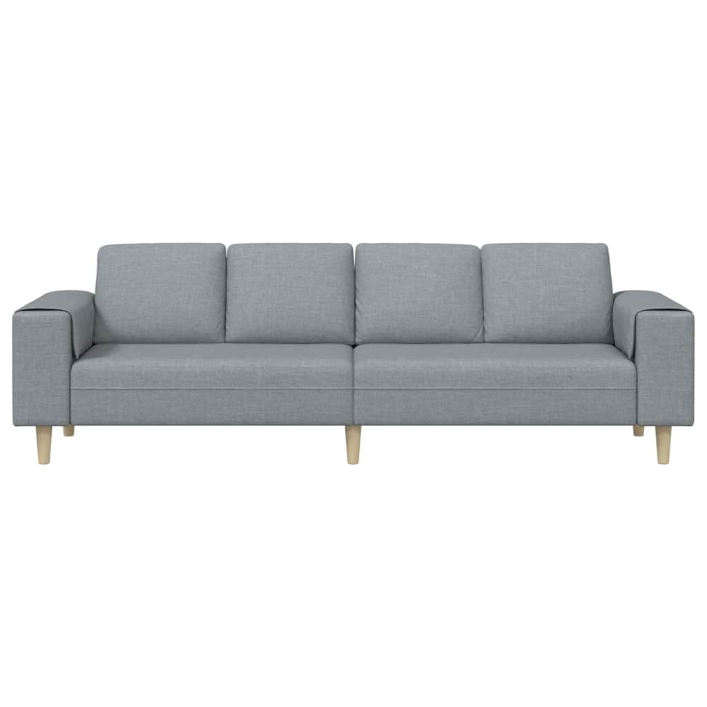 Sofa Sæt Lysegrå Stof