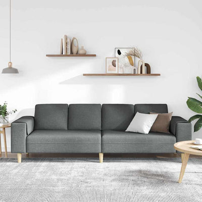 Sofa Sæt Mørkegrå Stof