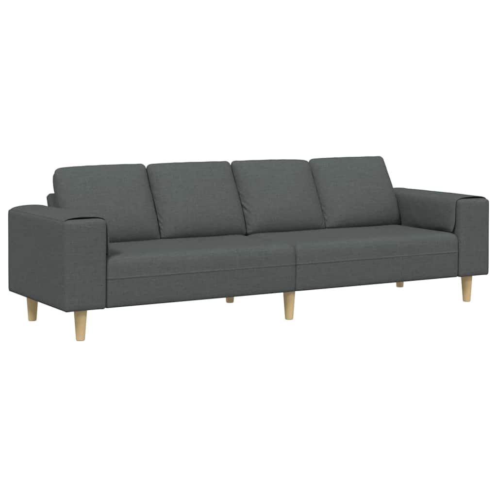 Sofa Sæt Mørkegrå Stof