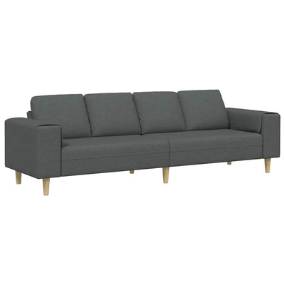 Sofa Sæt Mørkegrå Stof