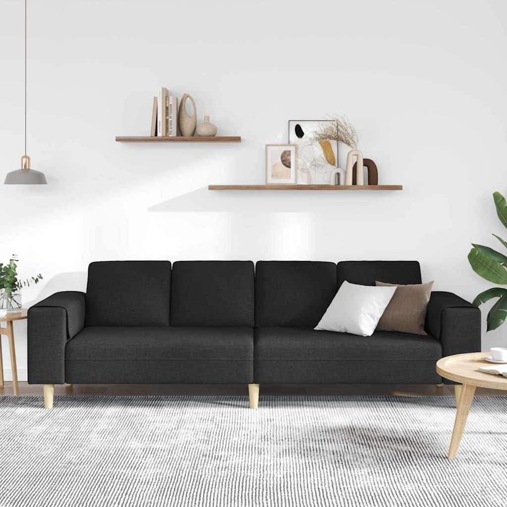 Sofa Sæt Sort Stof