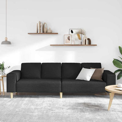 Sofa Sæt Sort Stof