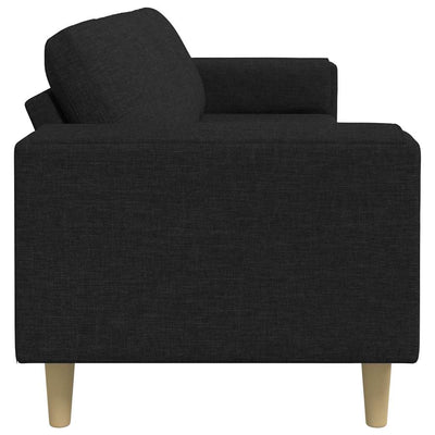 Sofa Sæt Sort Stof