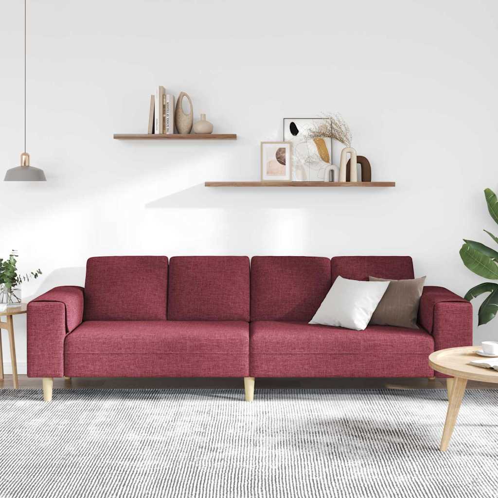 Sofa Sæt Vinrød Stof