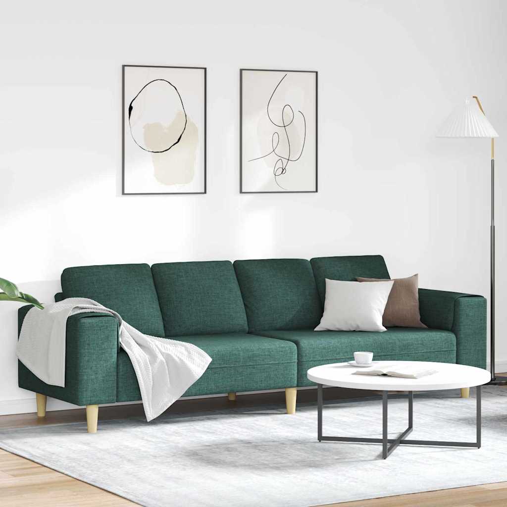 Sofa Sæt Mørkegrøn Stof