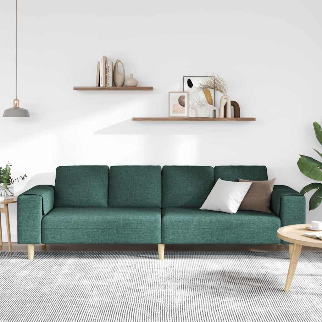 Sofa Sæt Mørkegrøn Stof