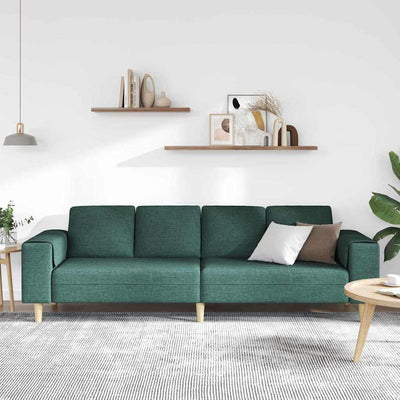 Sofa Sæt Mørkegrøn Stof