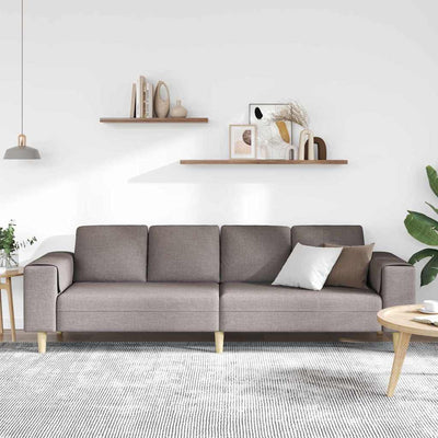 Sofa Sæt Gråbrun Stof