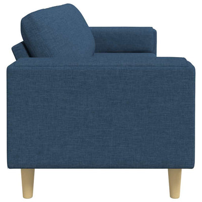 Sofa Sæt Blå Stof