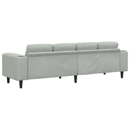 Sofa Sæt Lysegrå Fløjl