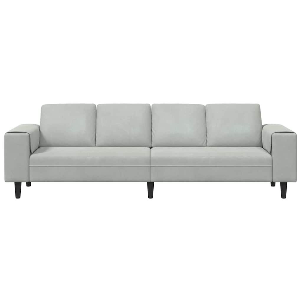 Sofa Sæt Lysegrå Fløjl
