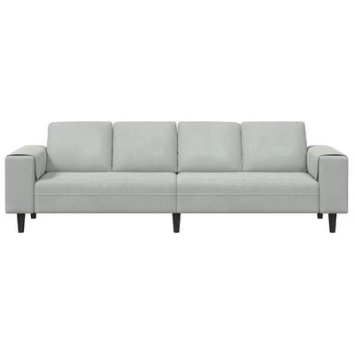 Sofa Sæt Lysegrå Fløjl