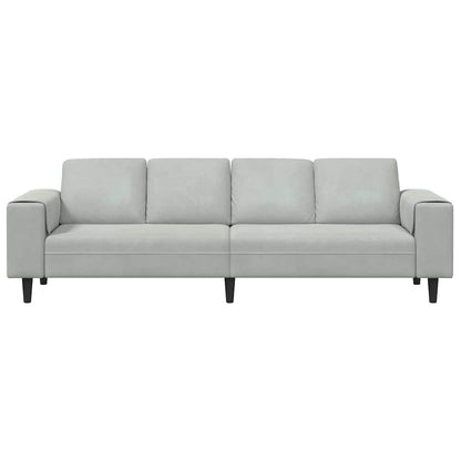 Sofa Sæt Lysegrå Fløjl