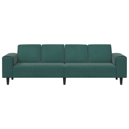 Sofa Sæt Mørkegrøn Fløjl