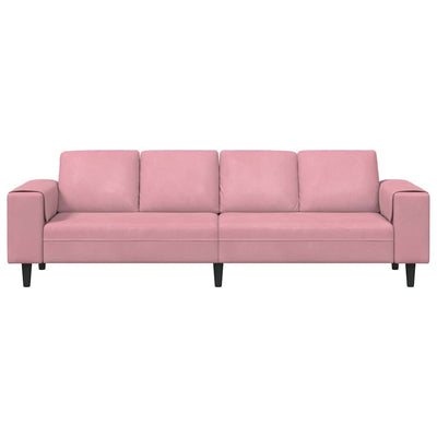 Sofa Sæt Lyserød Fløjl