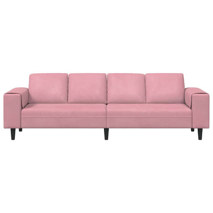 Sofa Sæt Lyserød Fløjl
