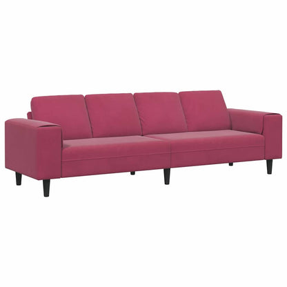 Sofa Sæt Vinrød Fløjl