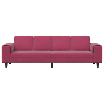 Sofa Sæt Vinrød Fløjl
