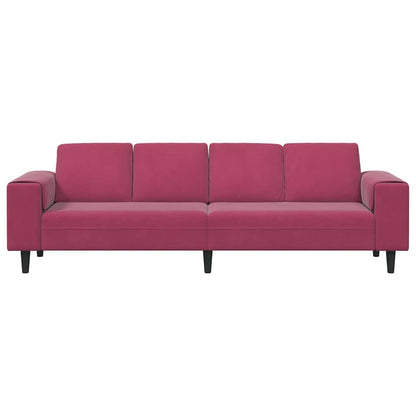 Sofa Sæt Vinrød Fløjl