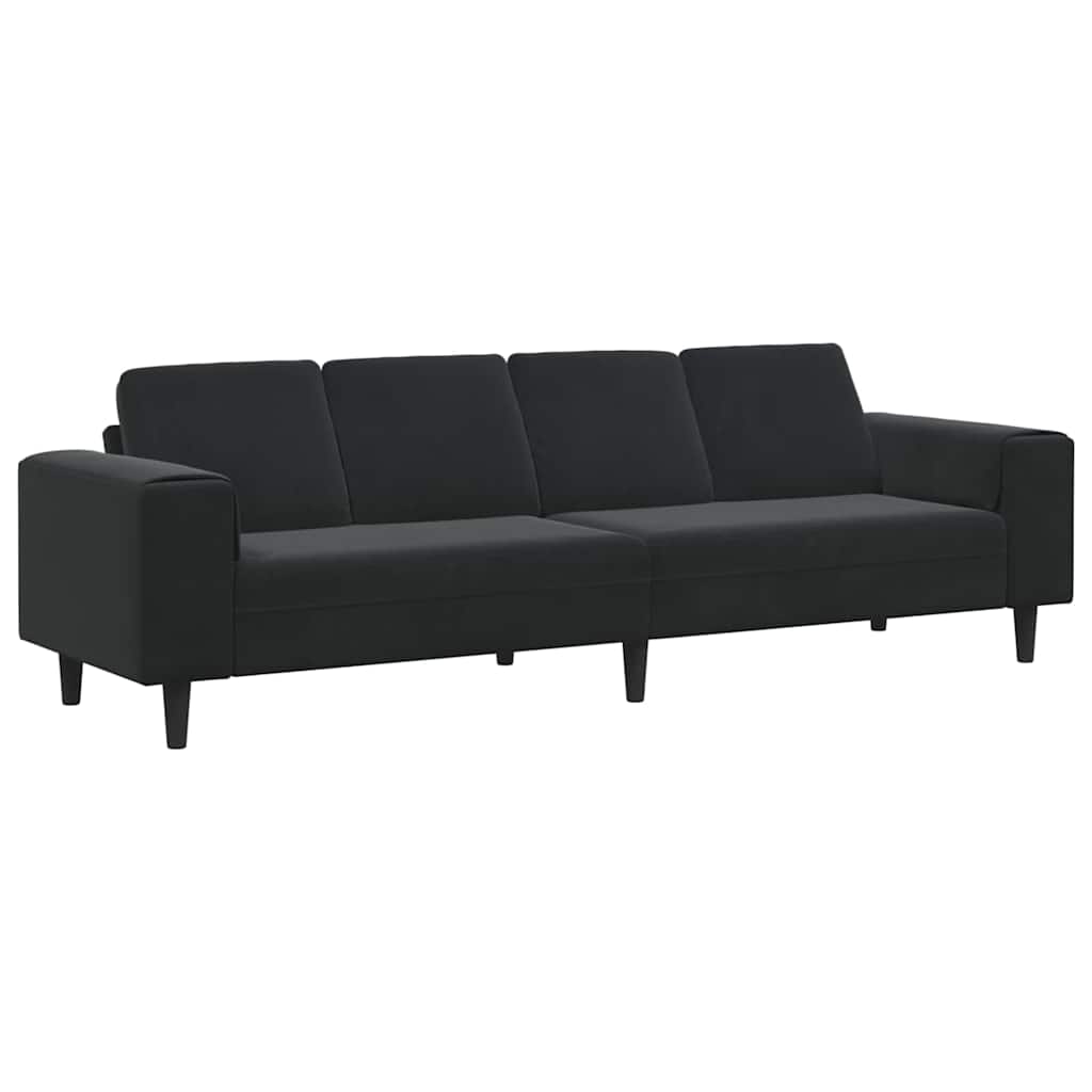 Sofa Sæt Sort Fløjl