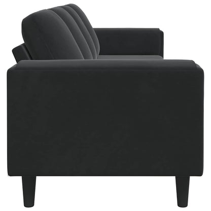Sofa Sæt Sort Fløjl