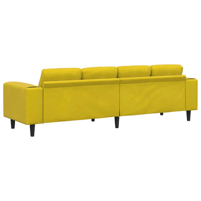 Sofa Sæt Gul Fløjl