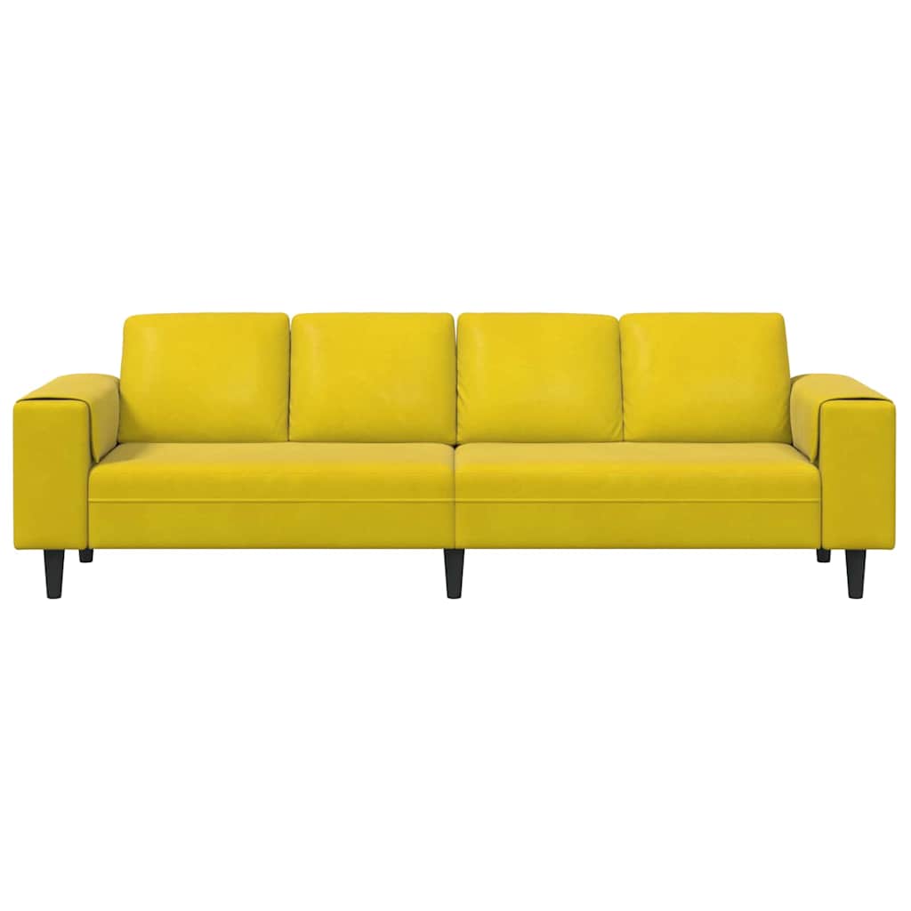 Sofa Sæt Gul Fløjl
