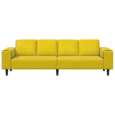 Sofa Sæt Gul Fløjl