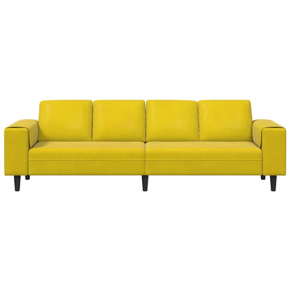 Sofa Sæt Gul Fløjl