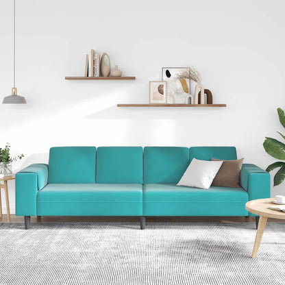 Sofa Sæt Turkis Fløjl
